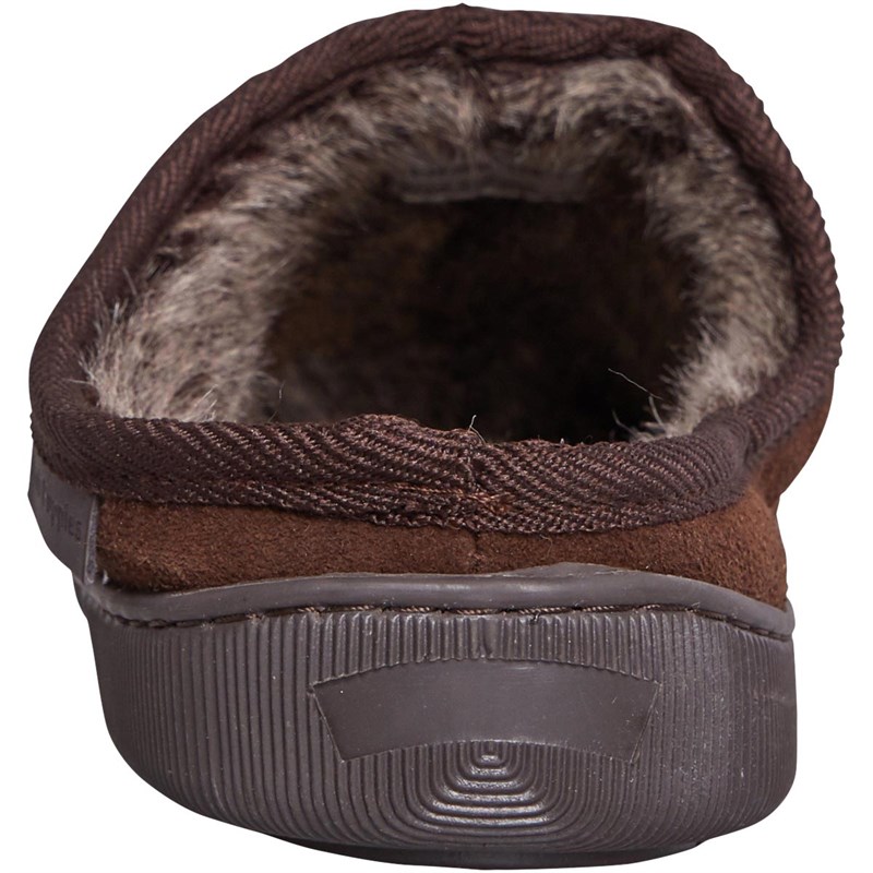 Hush Puppies Mens Ashton Suede Slippers | Brown - Image 4