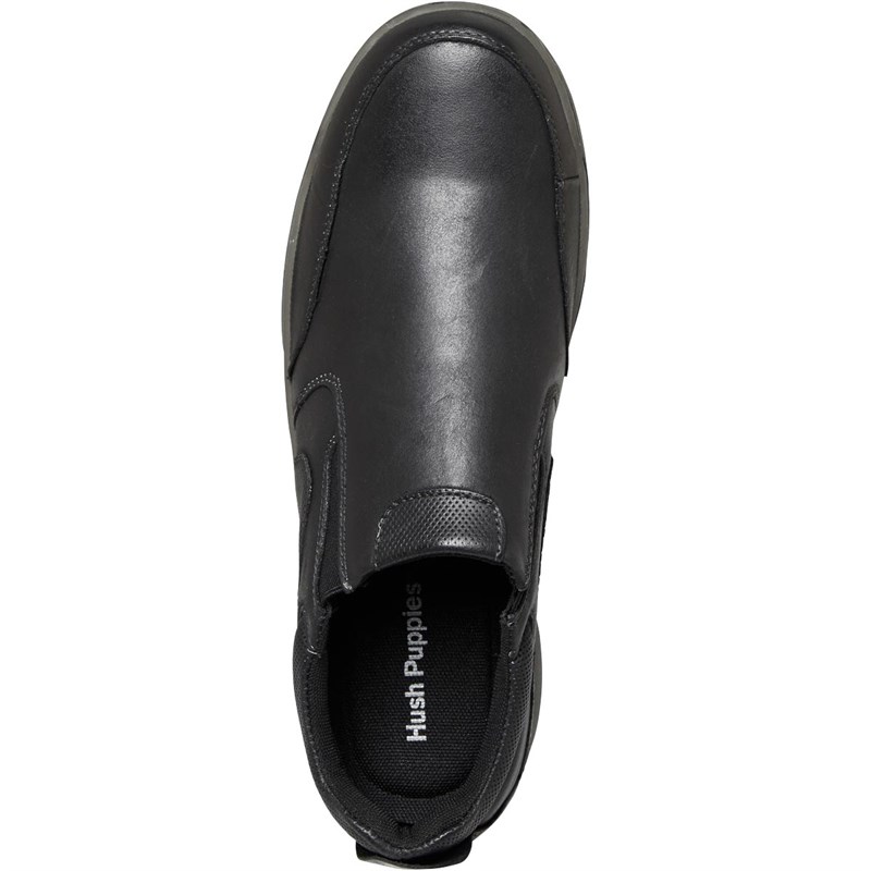 Hush Puppies Mens Jasper Slip On Shoes | Black