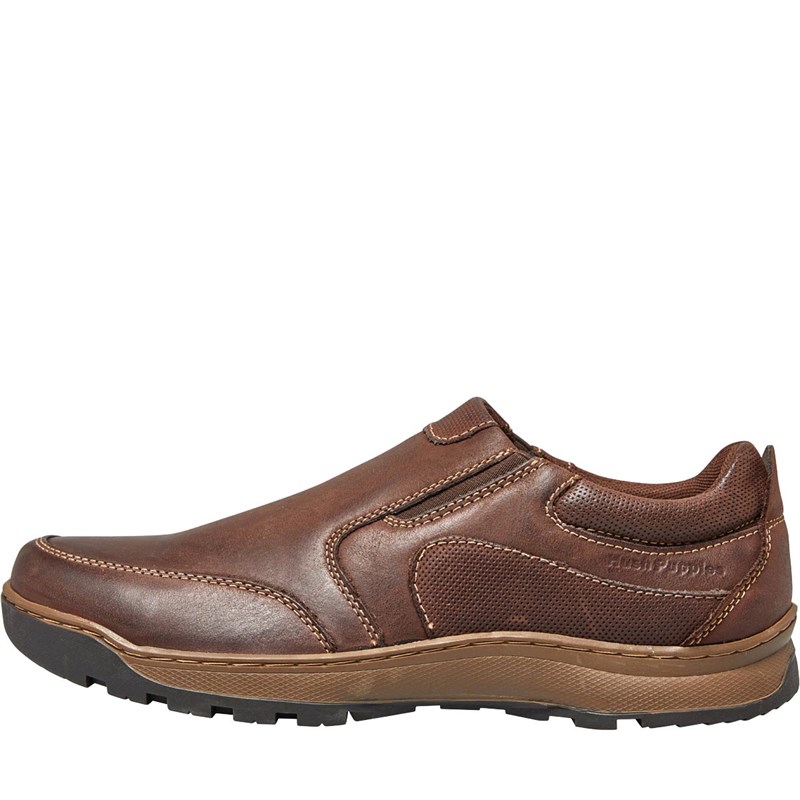 Hush Puppies Mens Jasper Slip On Shoes | Brown - Image 2