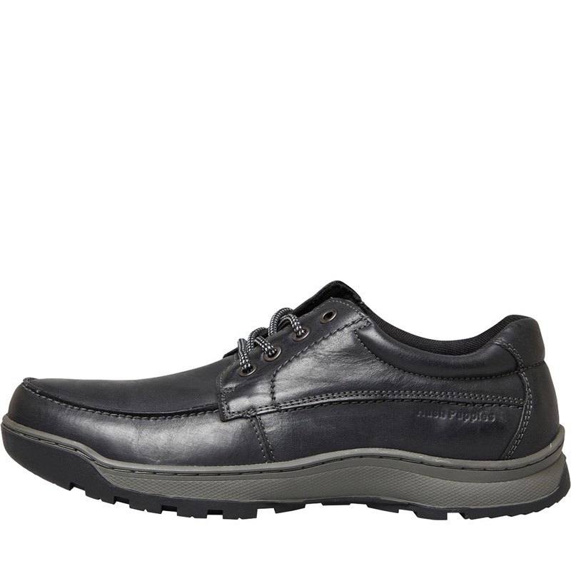 Hush Puppies Mens Tucker Shoes | Black - Image 3